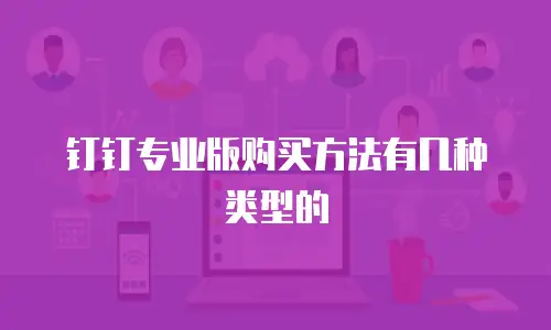 钉钉专业版购买方法有几种类型的