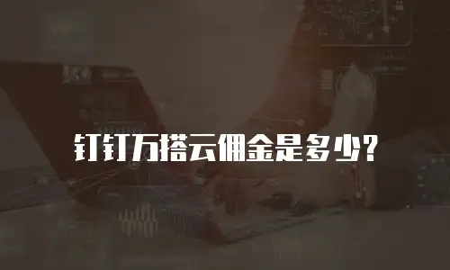 钉钉万搭云佣金是多少？