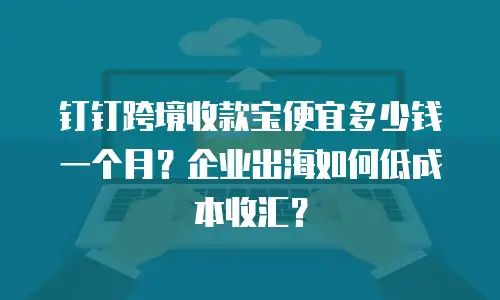 钉钉跨境收款宝便宜多少钱一个月？企业出海如何低成本收汇？
