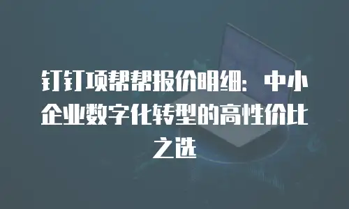钉钉项帮帮报价明细：中小企业数字化转型的高性价比之选