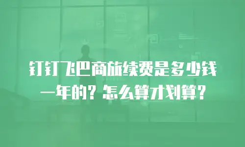 钉钉飞巴商旅续费是多少钱一年的？怎么算才划算？