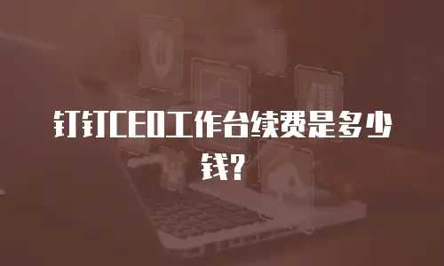 钉钉CEO工作台续费是多少钱？