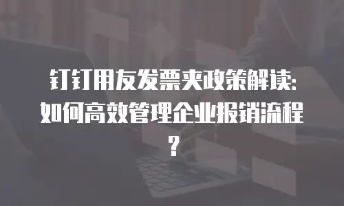 钉钉用友发票夹政策解读：如何高效管理企业报销流程？