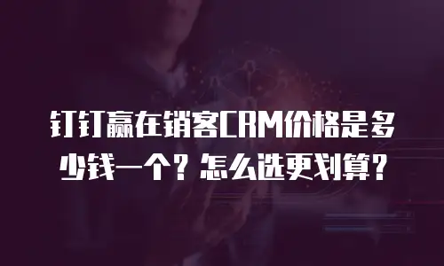 钉钉赢在销客CRM价格是多少钱一个？怎么选更划算？