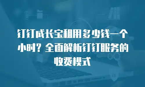 钉钉成长宝租用多少钱一个小时？全面解析钉钉服务的收费模式