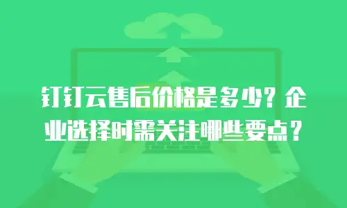 钉钉云售后价格是多少？企业选择时需关注哪些要点？