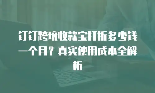 钉钉跨境收款宝打折多少钱一个月？真实使用成本全解析