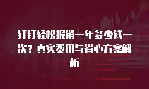 钉钉轻松报销一年多少钱一次？真实费用与省心方案解析