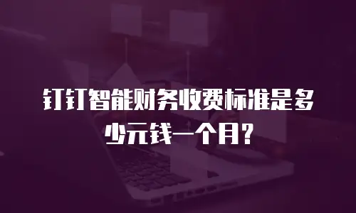 钉钉智能财务收费标准是多少元钱一个月？