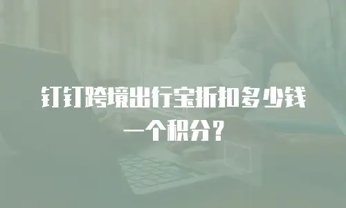 钉钉跨境出行宝折扣多少钱一个积分？