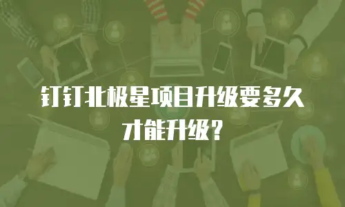 钉钉北极星项目升级要多久才能升级？