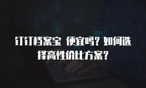 钉钉档案宝 便宜吗？如何选择高性价比方案？