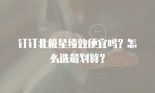 钉钉北极星绩效便宜吗？怎么选最划算？