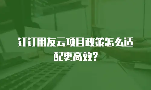 钉钉用友云项目政策怎么适配更高效？