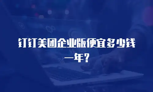 钉钉美团企业版便宜多少钱一年？