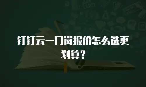 钉钉云一门岗报价怎么选更划算？