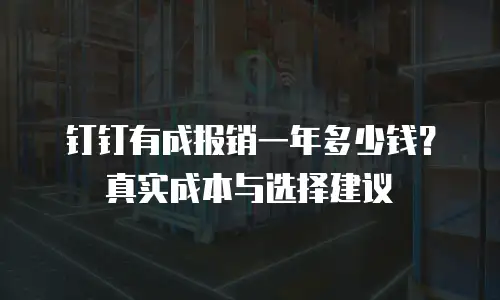 钉钉有成报销一年多少钱？真实成本与选择建议