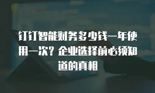 钉钉智能财务多少钱一年使用一次？企业选择前必须知道的真相