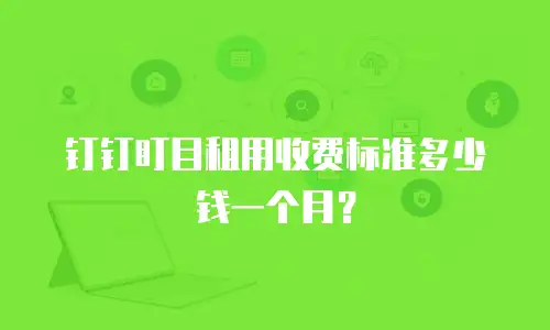 钉钉盯目租用收费标准多少钱一个月？