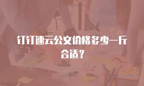 钉钉速云公文价格多少一斤合适？