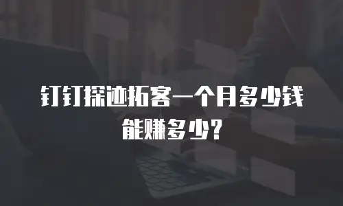 钉钉探迹拓客一个月多少钱能赚多少？
