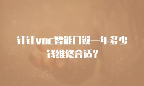 钉钉voc智能门锁一年多少钱维修合适？