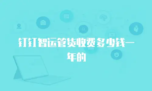 钉钉智运管货收费多少钱一年的