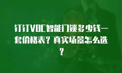钉钉VOC智能门锁多少钱一套价格表？真实场景怎么选？