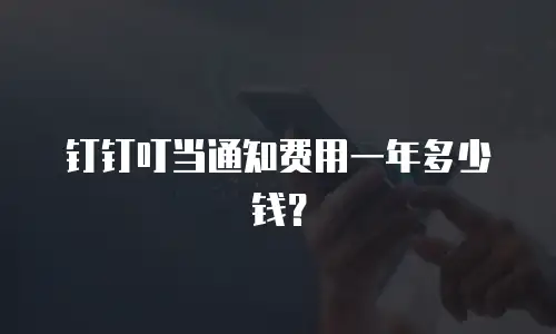 钉钉叮当通知费用一年多少钱？