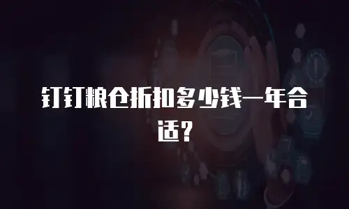 钉钉粮仓折扣多少钱一年合适？