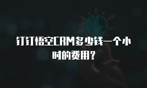 钉钉悟空CRM多少钱一个小时的费用？