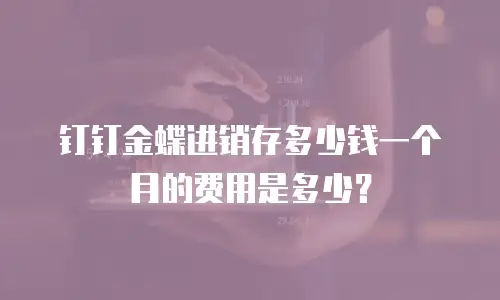 钉钉金蝶进销存多少钱一个月的费用是多少？