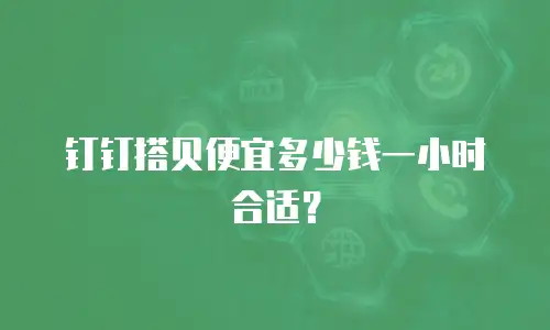 钉钉搭贝便宜多少钱一小时合适？