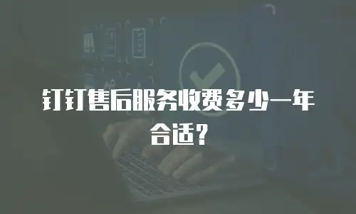 钉钉售后服务收费多少一年合适？