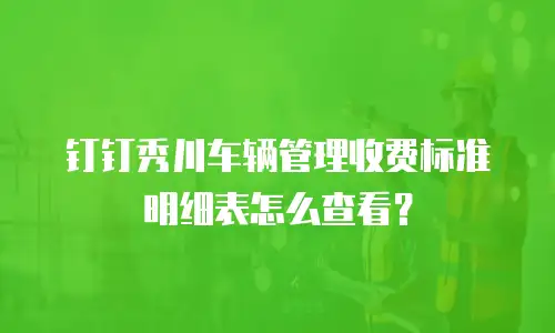 钉钉秀川车辆管理收费标准明细表怎么查看？