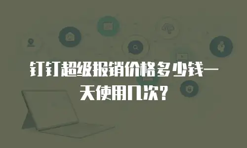 钉钉超级报销价格多少钱一天使用几次？