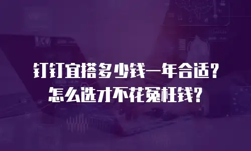钉钉宜搭多少钱一年合适？怎么选才不花冤枉钱？