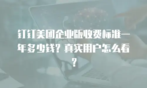 钉钉美团企业版收费标准一年多少钱？真实用户怎么看？