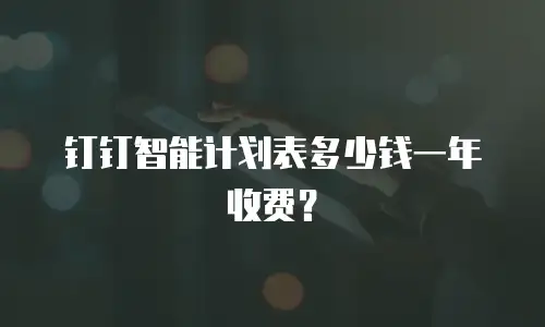 钉钉智能计划表多少钱一年收费？