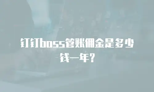钉钉boss管账佣金是多少钱一年？