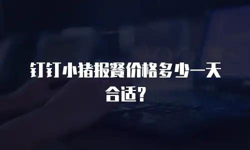 钉钉小猪报餐价格多少一天合适？