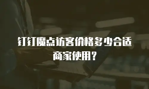 钉钉魔点访客价格多少合适商家使用？