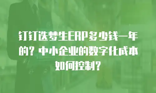 钉钉迭梦生ERP多少钱一年的？中小企业的数字化成本如何控制？