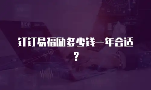 钉钉易福励多少钱一年合适？