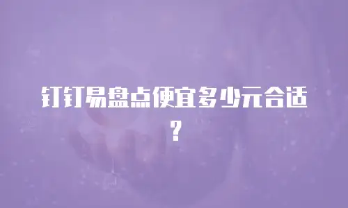 钉钉易盘点便宜多少元合适？