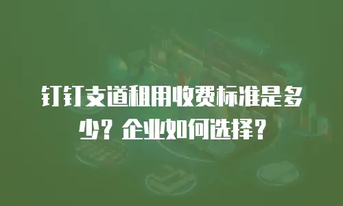 钉钉支道租用收费标准是多少？企业如何选择？