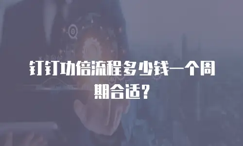 钉钉功倍流程多少钱一个周期合适？