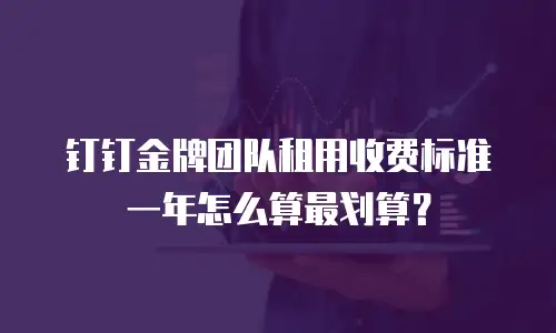钉钉金牌团队租用收费标准一年怎么算最划算？