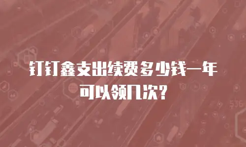 钉钉鑫支出续费多少钱一年可以领几次？