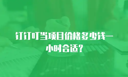 钉钉叮当项目价格多少钱一小时合适？